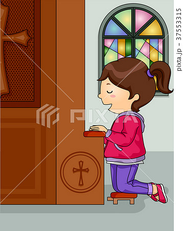 Kid Girl Church Confession 37553315