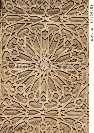 Detail of ornament in Hassan II Mosque Casablanca Detail of ornament in Hassan II Mosque Casablanca 37554588