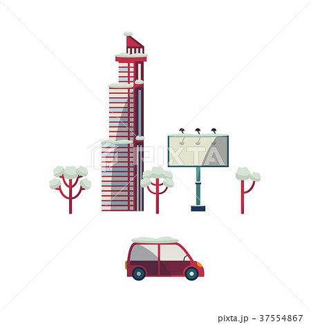 Vector flat urban landscape background design icon 37554867
