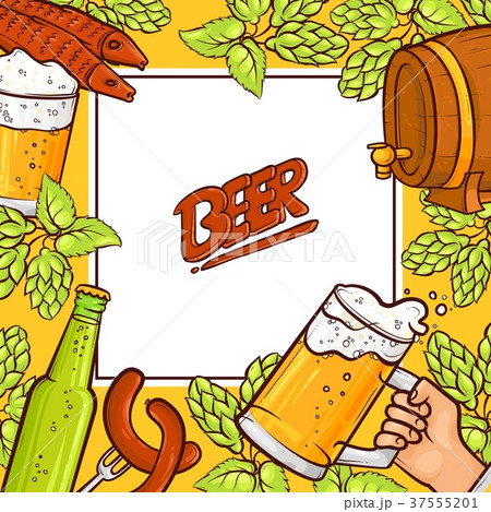 vector cartoon beer symbols poster template 37555201