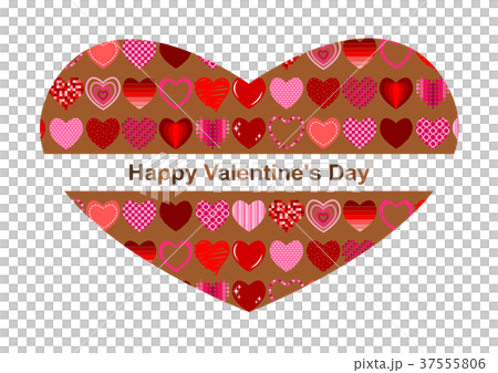 Valentine day heart shaped illustration logo mark 37555806