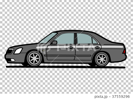 Domestic big sedan gray car illustration 37559296