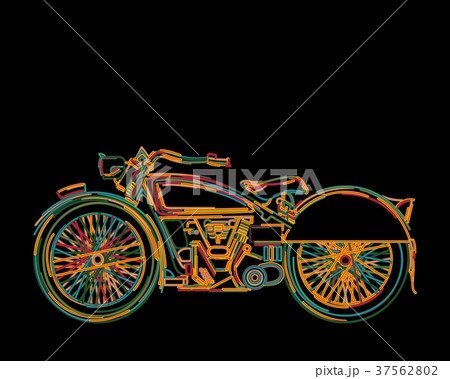 A vintage motorcycle card A vintage motorcycle card 37562802