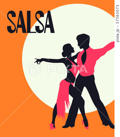 Salsa Dancers Card Epsのイラスト素材