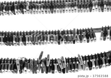 Black and white of lock. 37563588