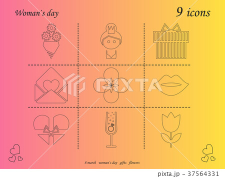 I love you womens doodle 9 icon in set of womens I love you womens doodle 9 icon in set of womens 37564331