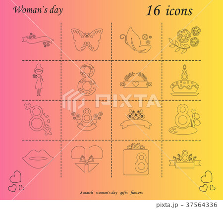 I love you womens doodle 16 icon in set of womens I love you womens doodle 16 icon in set of womens 37564336