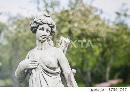 Old marble statue of Diana, goddess of hunt, moon 37564747
