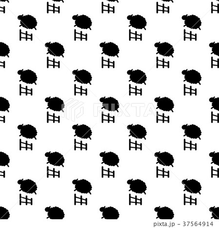 Sheep jumping pattern seamless 37564914