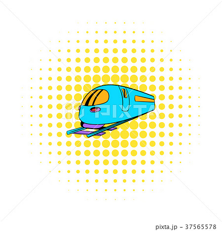 High speed train icon, comics style 37565578