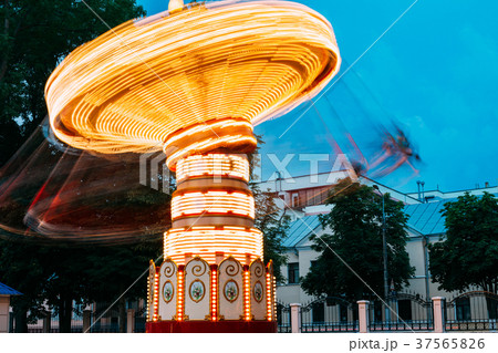 Blurred Motion Effect Of Illuminated Rotating Blurred Motion Effect Of Illuminated Rotating 37565826