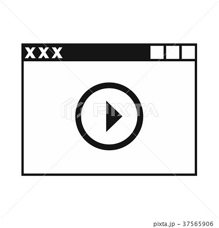 Video player, XXX adult icon, simple style - Stock Illustration [37565906]  - PIXTA