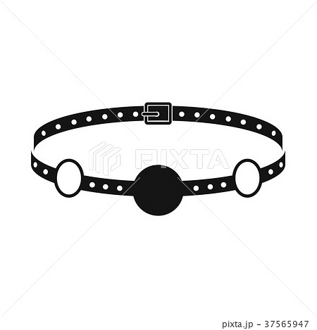 Red Ball Gag With A Belt Icon Simple Styleのイラスト素材