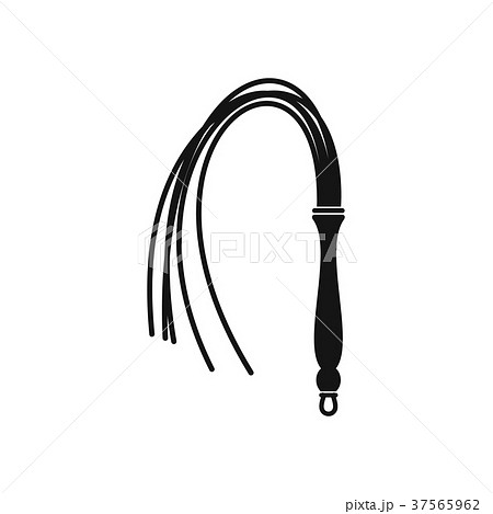 Leather whip icon, simple style 37565962