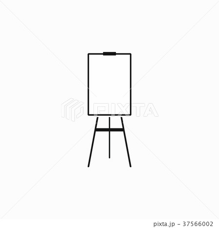 Blank flip chart icon, simple style 37566002