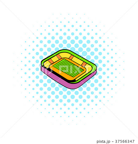 Football stadium icon, comics style Football stadium icon, comics style 37566347