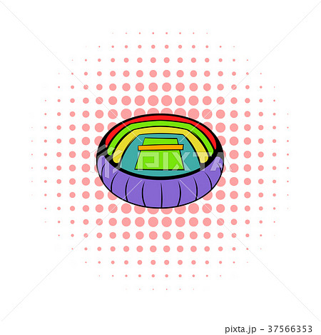 Tennis stadium icon, comics style Tennis stadium icon, comics style 37566353