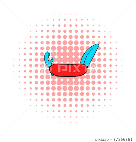 Pocket knife with tools icon, comics style Pocket knife with tools icon, comics style 37566361