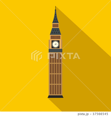 Big Ben in Westminster, London icon, flat style Big Ben in Westminster, London icon, flat style 37566545