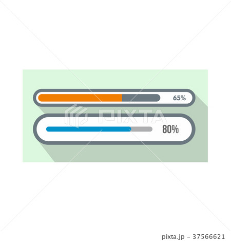 Progress loading bar icon, flat style Progress loading bar icon, flat style 37566621
