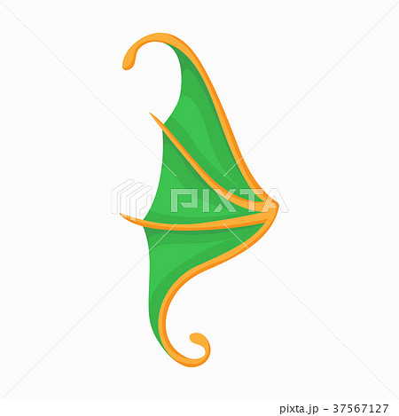 Green butterfly wing icon, cartoon style 37567127