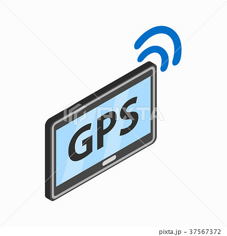 Tablet Pc With Gps And Wi Fi Sign Iconのイラスト素材