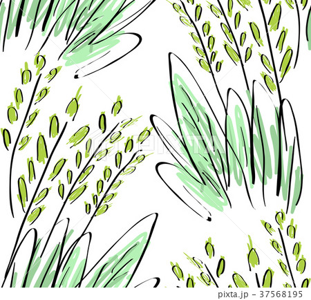 Rough sketched grass on white 37568195