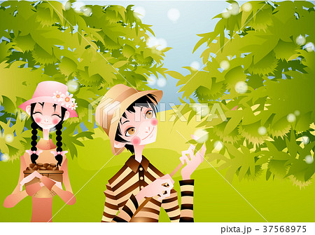 カップル 恋人 イラストのイラスト素材