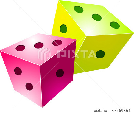 サイコロ アイコン デザインのイラスト素材