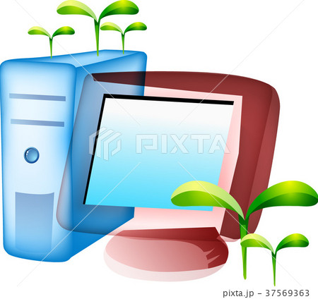 コンピュータ パソコン コンピューターのイラスト素材