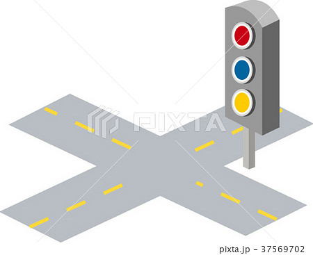 交差点 道路 信号のイラスト素材 37569702 Pixta