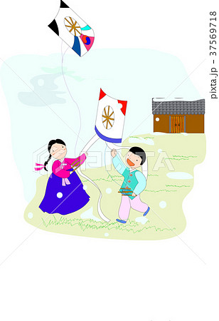 子供 凧 イラスト 37569718