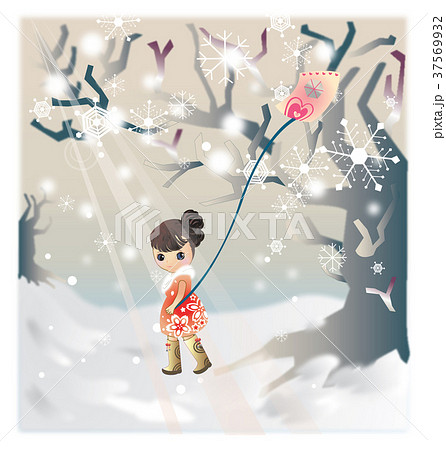 子供 凧 凧揚げ 37569932