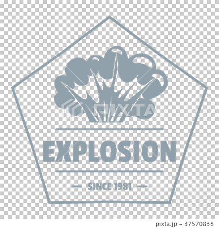 Weapon explosion logo, simple gray style Weapon explosion logo, simple gray style 37570838