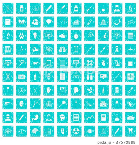 100 diagnostic icons set grunge blue 100 diagnostic icons set grunge blue 37570989