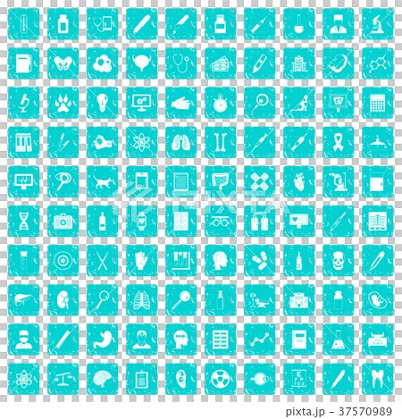 100 diagnostic icons set grunge blue 100 diagnostic icons set grunge blue 37570989