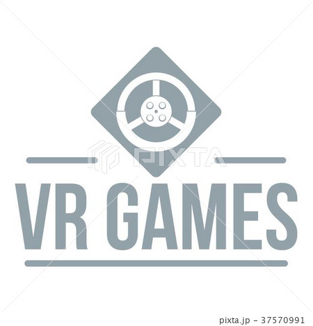Vr game logo, simple gray style Vr game logo, simple gray style 37570991