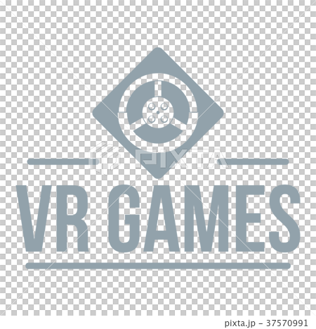 Vr game logo, simple gray style Vr game logo, simple gray style 37570991