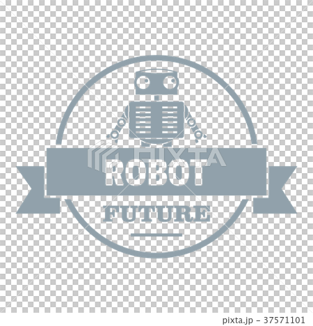 Robot tech logo, simple gray style 37571101