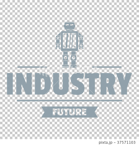 Robot metal logo, simple gray style Robot metal logo, simple gray style 37571103
