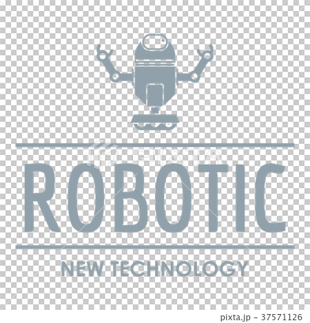 Robotic technology logo, simple gray style 37571126