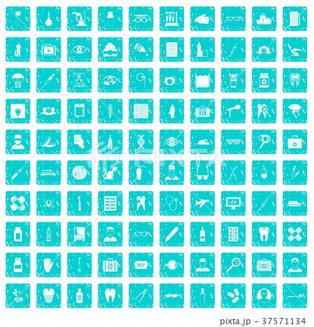 100 doctor icons set grunge blue 100 doctor icons set grunge blue 37571134