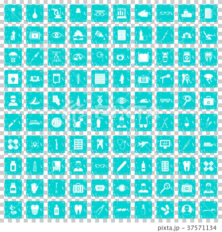 100 doctor icons set grunge blue 100 doctor icons set grunge blue 37571134