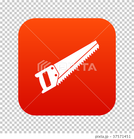 Saw icon digital red 37571451