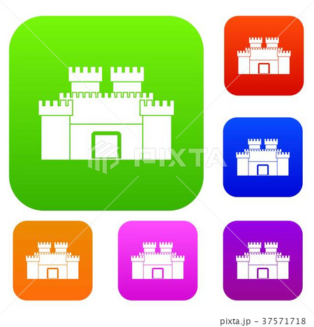 Ancient fortress set color collection 37571718