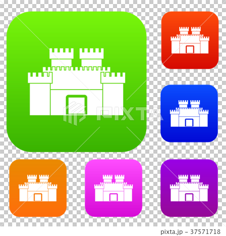 Ancient fortress set color collection 37571718