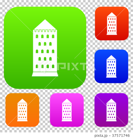 Ancient building set color collection Ancient building set color collection 37571746