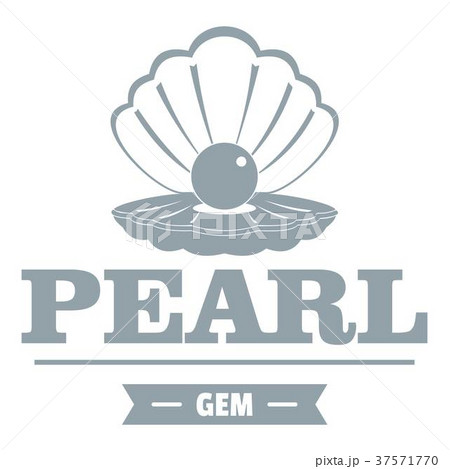 Pearl gem logo, simple gray style 37571770