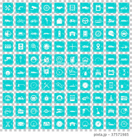 100 garage icons set grunge blue 100 garage icons set grunge blue 37571985