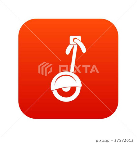 Unicycle icon digital red 37572012